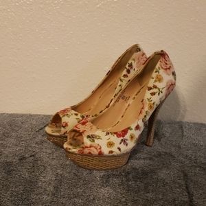 floral heels